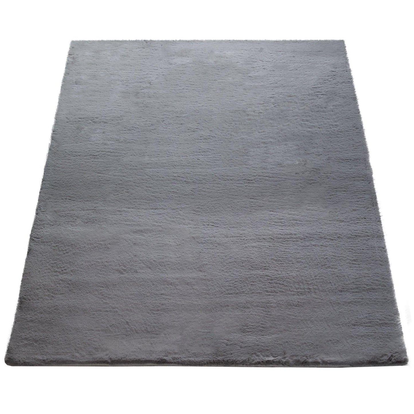 Super Soft Area Rug Fluffy High Pile Cosy Luxurious Touch in Solid Anthracite - RugYourHome
