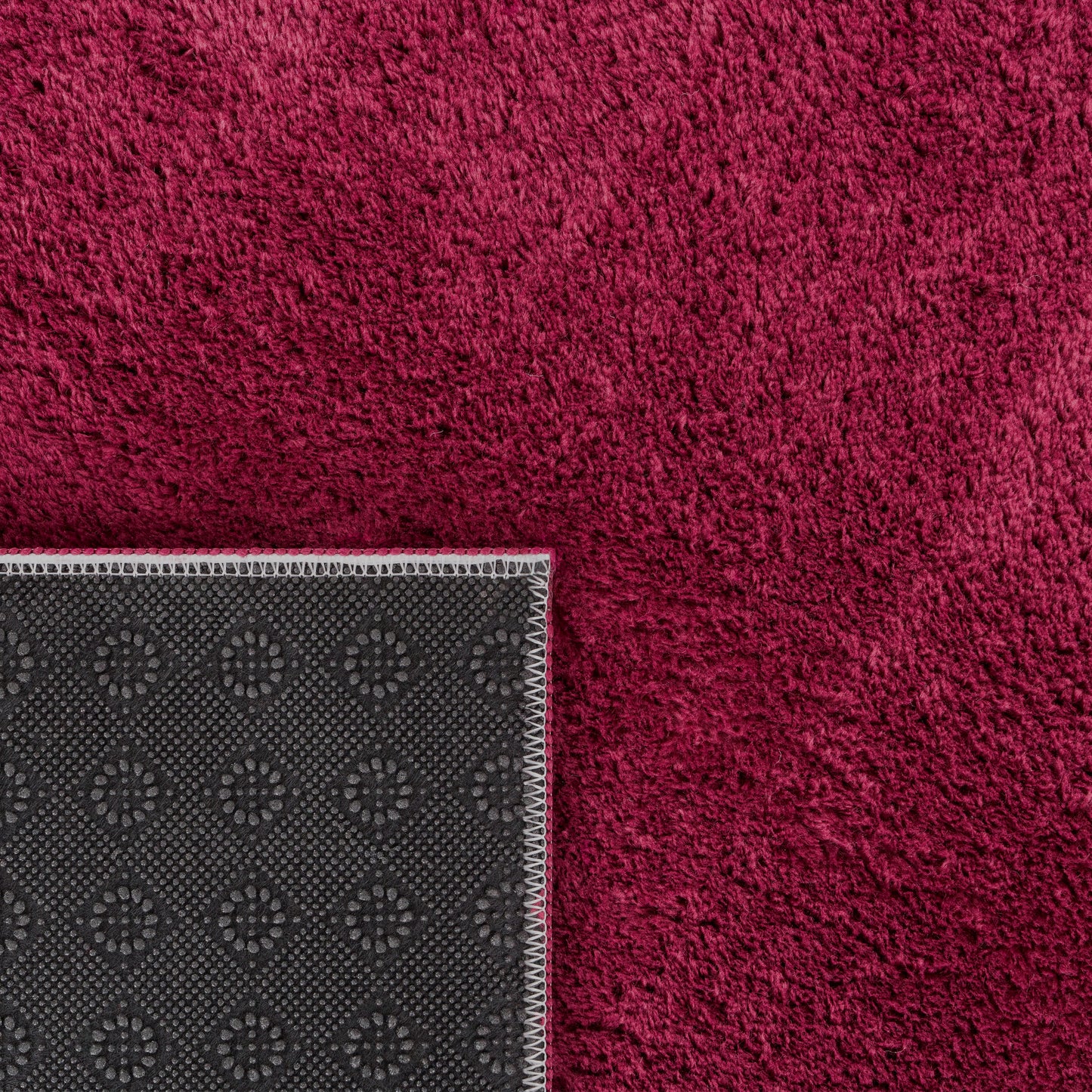 Soft Area Rug with Anti-Slip Backing Washable - Red