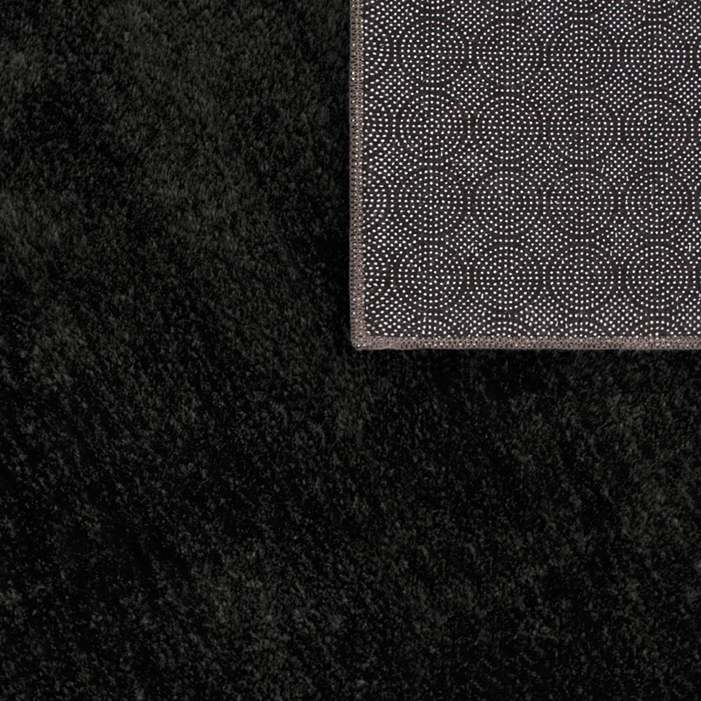 Soft Area Rug with Anti-Slip Backing Washable - Black