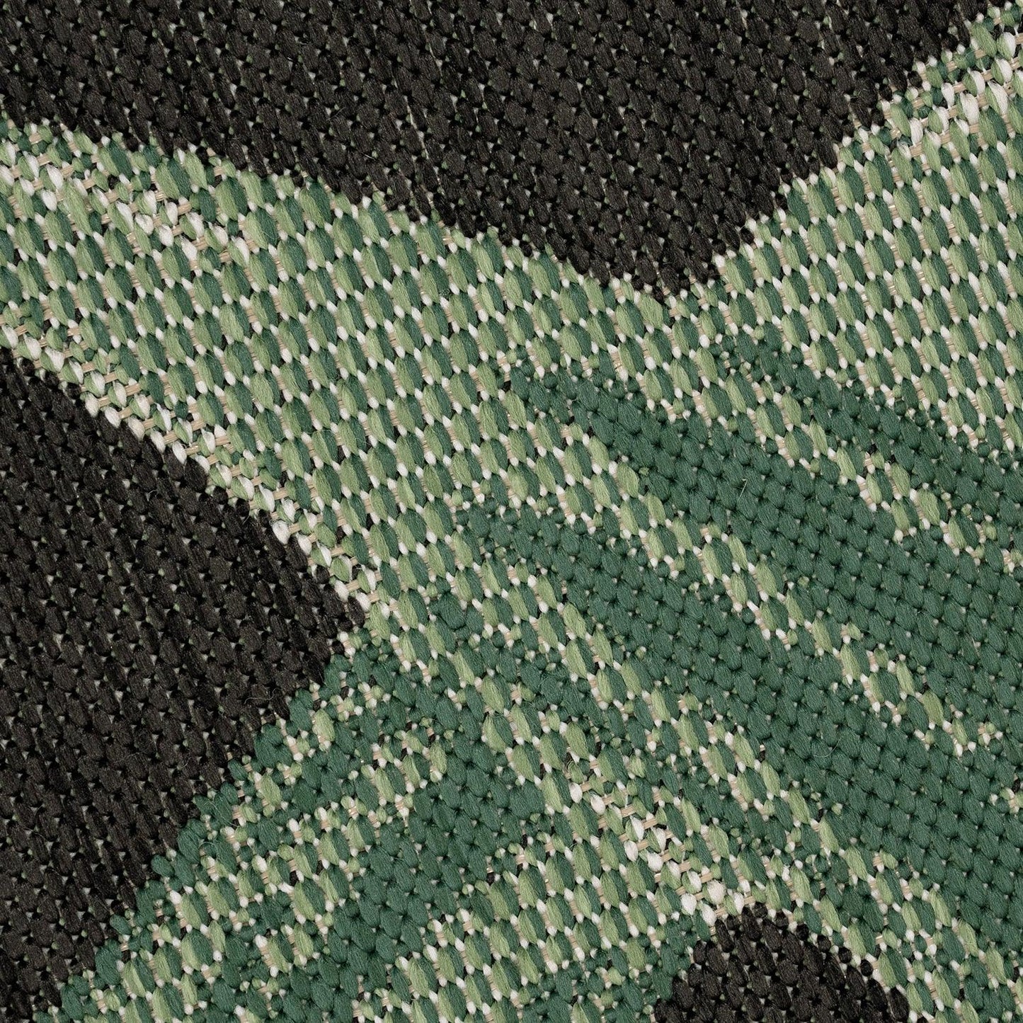 Tropical Outdoor Rug Ostende Palm Trees - Black Green - RugYourHome
