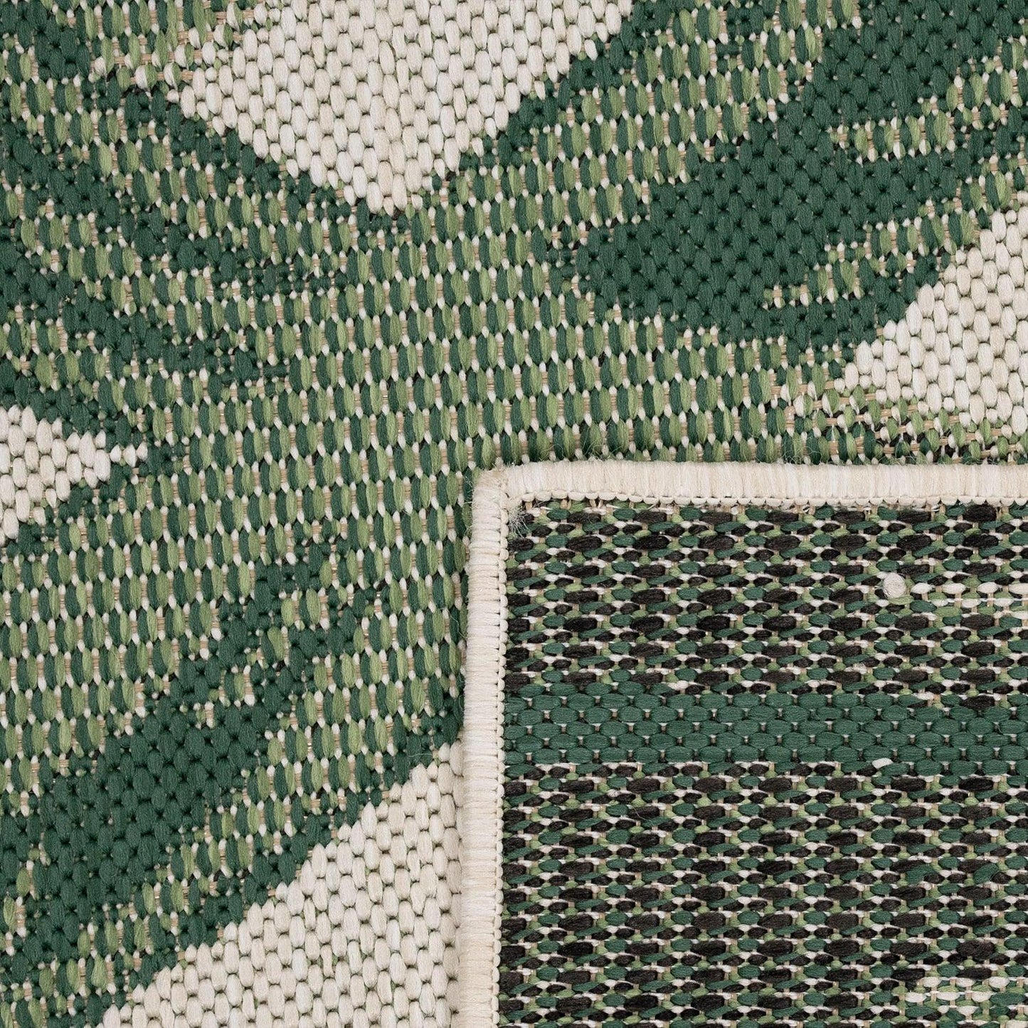Tropical Outdoor Rug Ostende Palm Trees - Green Beige - RugYourHome