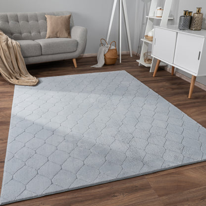 Soft Washable Area Rug Aspen with Moroccan Pattern