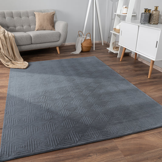 Soft Washable Area Rug Aspen with High-Low Pattern
