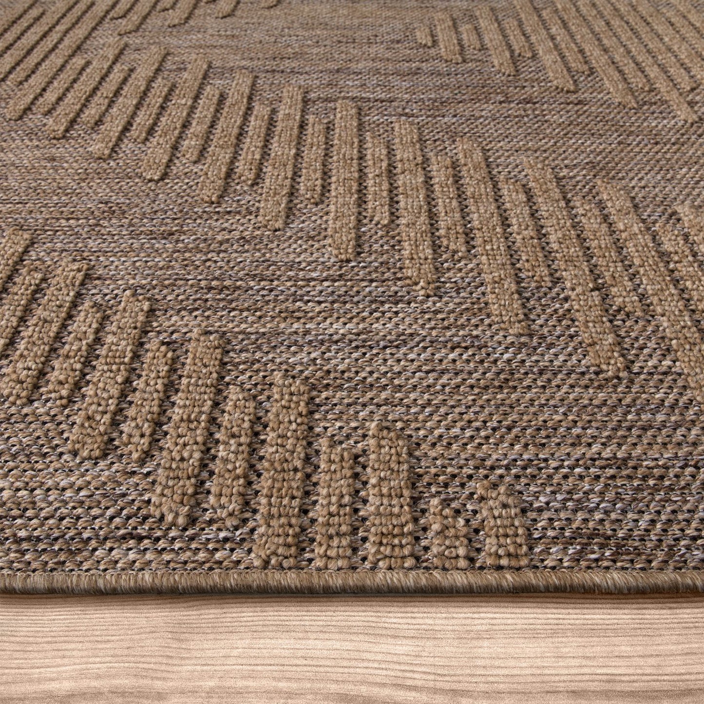 In- & Outdoor Rug Cologne with Bohemian Diamond Pattern