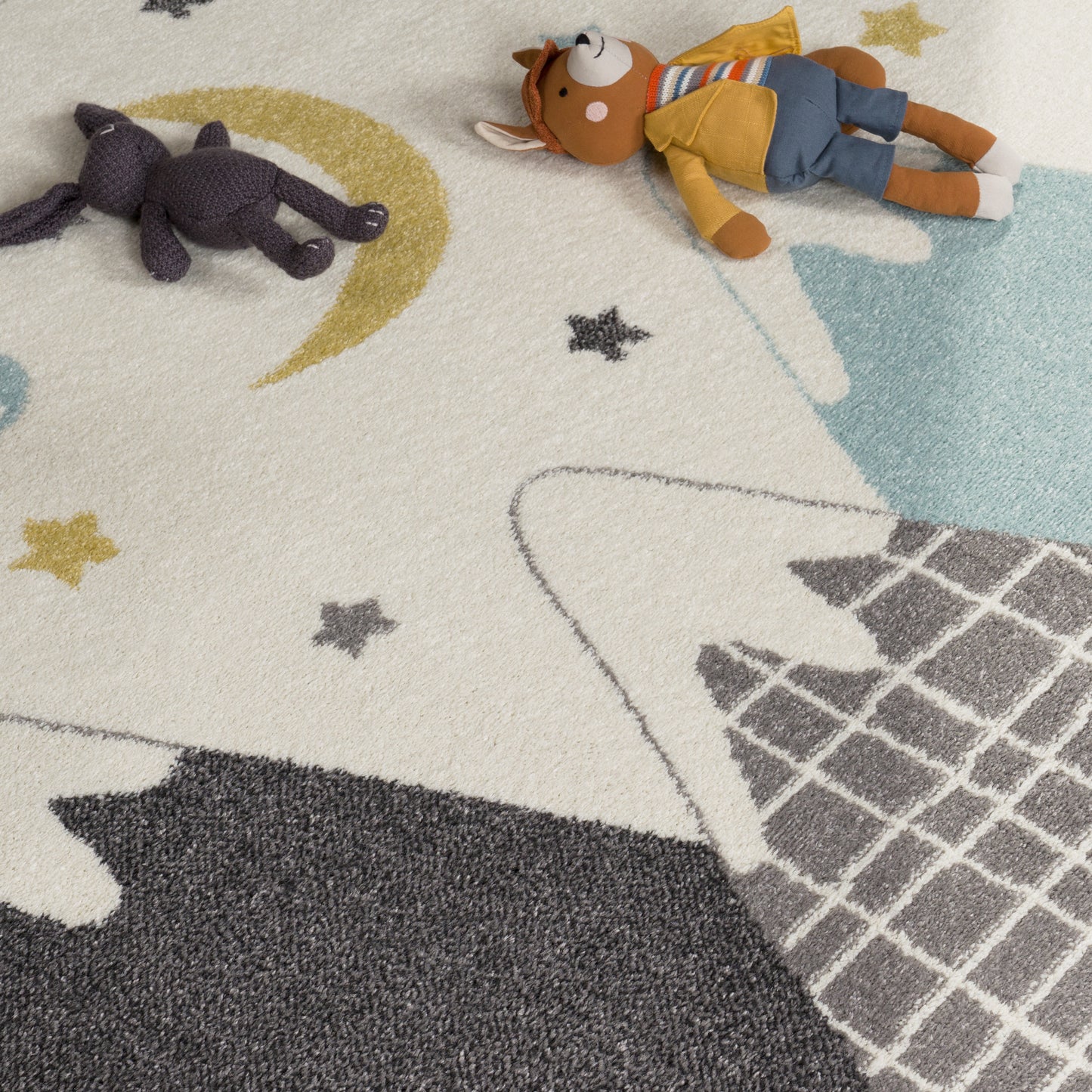 Kids Rug Nino Pastel Colored Mountains & Dreamy Sky