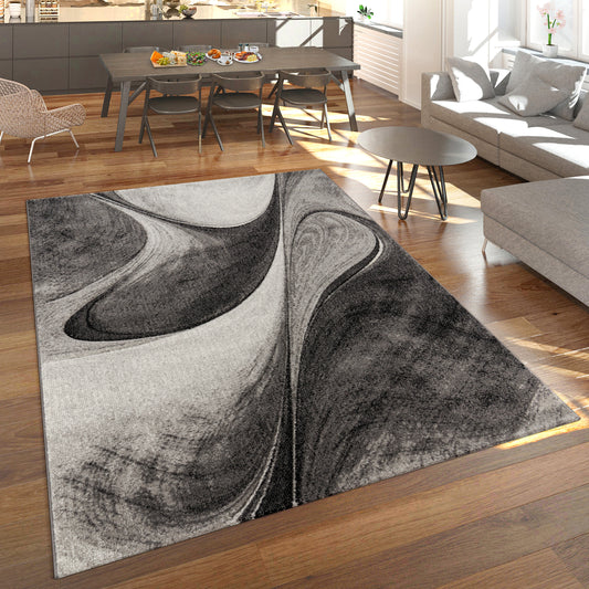 Modern Living Room Rug Brilliance Abstract Design - Grey