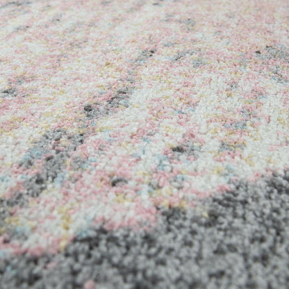 Area Rug Mero Modern Abstract Design - Pink White Grey - RugYourHome