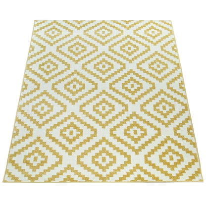 Area Rug Stella Moroccan Diamond Pattern - Pastel Yellow-White - RugYourHome