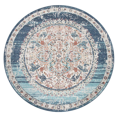 Blue Red Indoor & Outdoor Rug For Balcony Oriental Pattern - RugYourHome