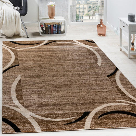 Brown Area Rug for Living Room Mocca Look - RugYourHome