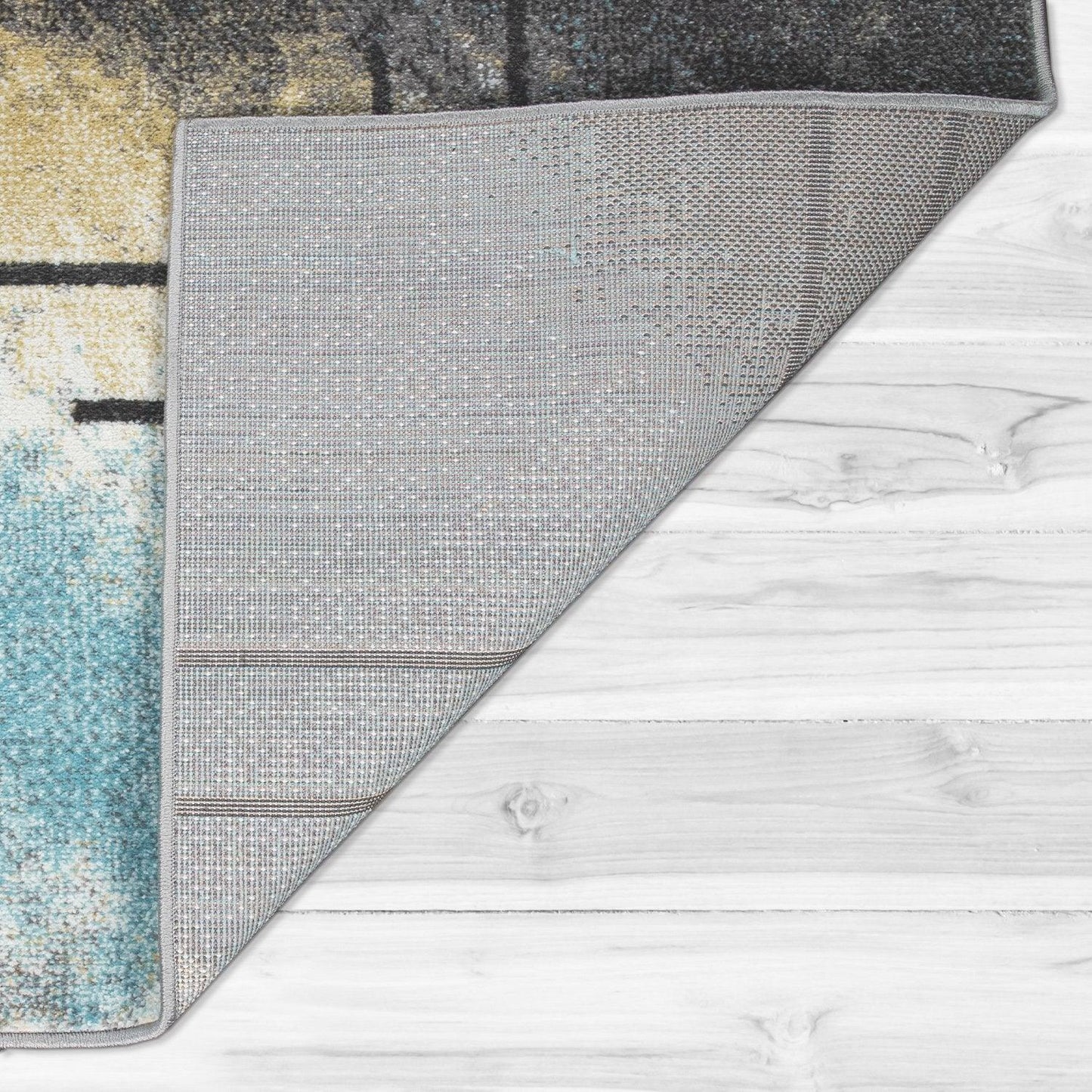 Designer Rug For Living Room, Pastel Colours, Colour Gradients, Abstract In Yellow - RugYourHome