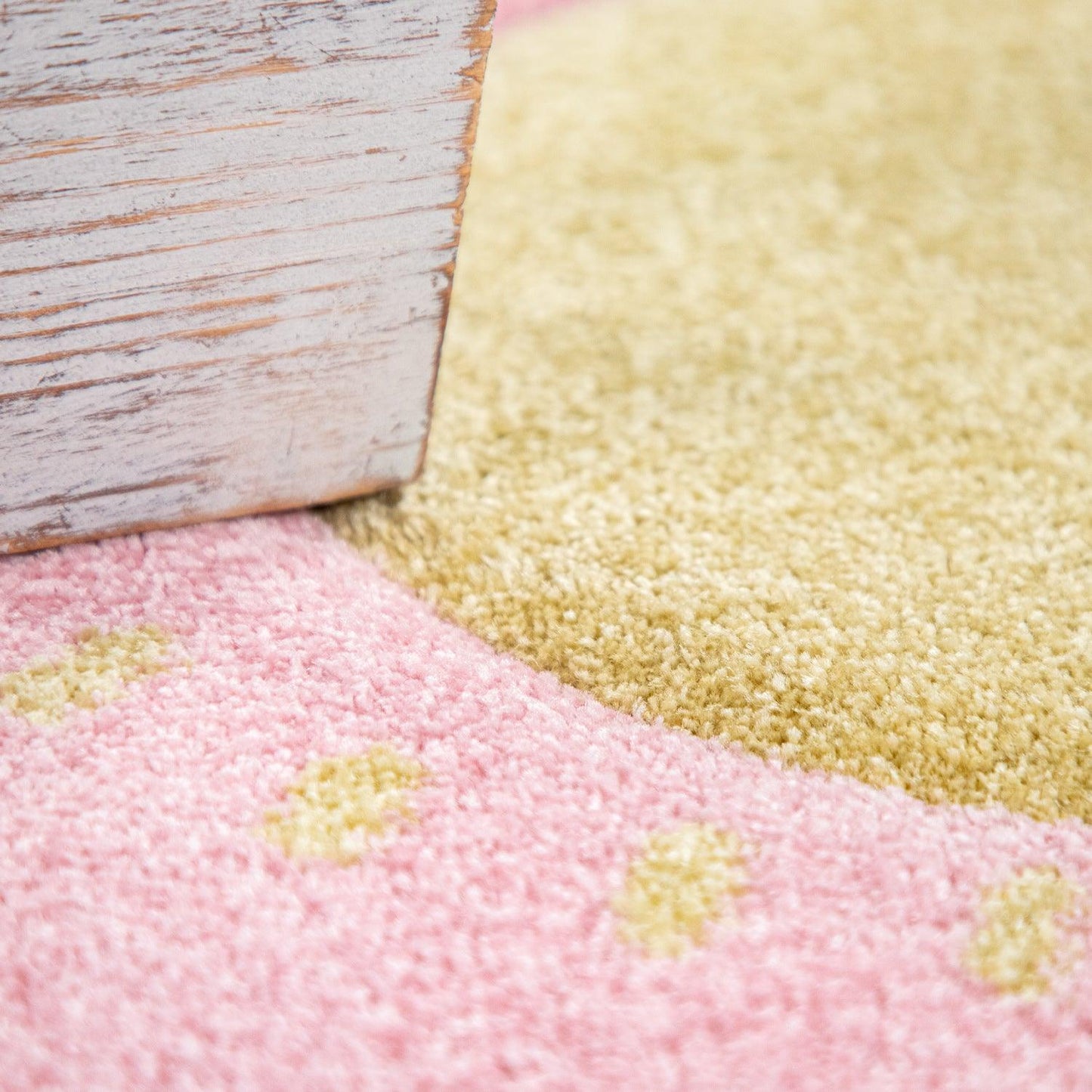 Kids Rug Cosmo with Rainbow & Clouds in Colorful Pink - RugYourHome