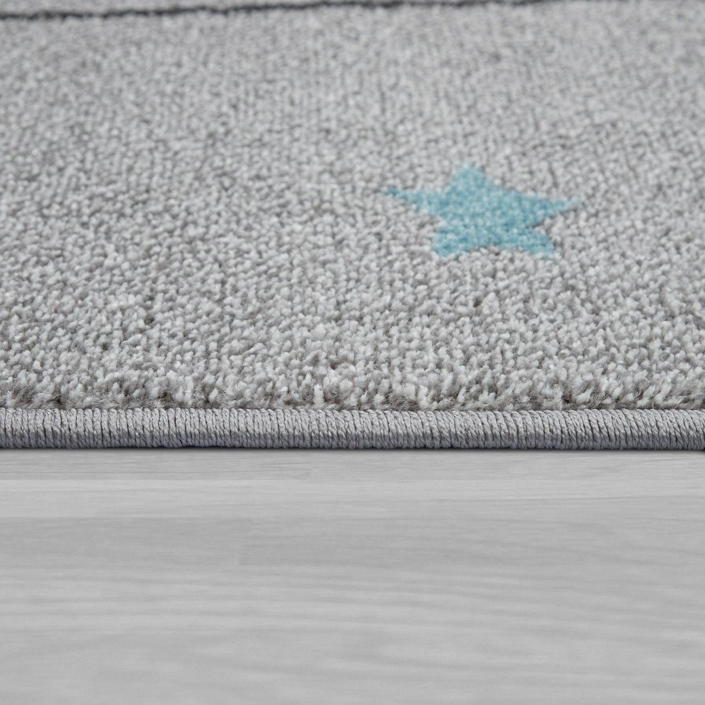 Kids Rug Cute Elephant and Cloud for Nursery in Grey - RugYourHome