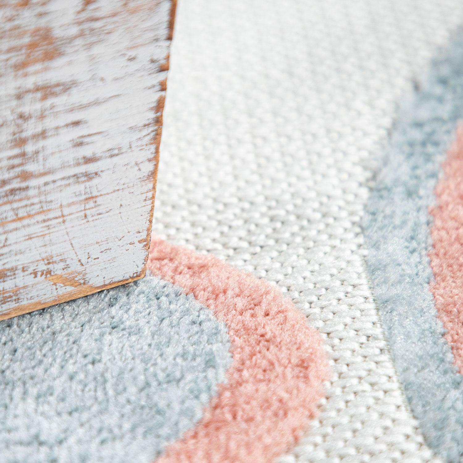 Kids Rug Tweet Colorful Playmat with Butterflies & Flowers in Beige - RugYourHome