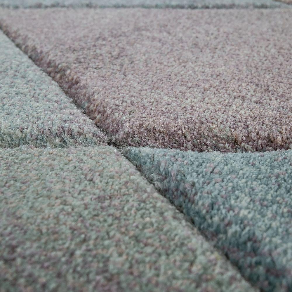 Living Room Rug Colorful Pastel Colors 3D Diamond Pattern - RugYourHome
