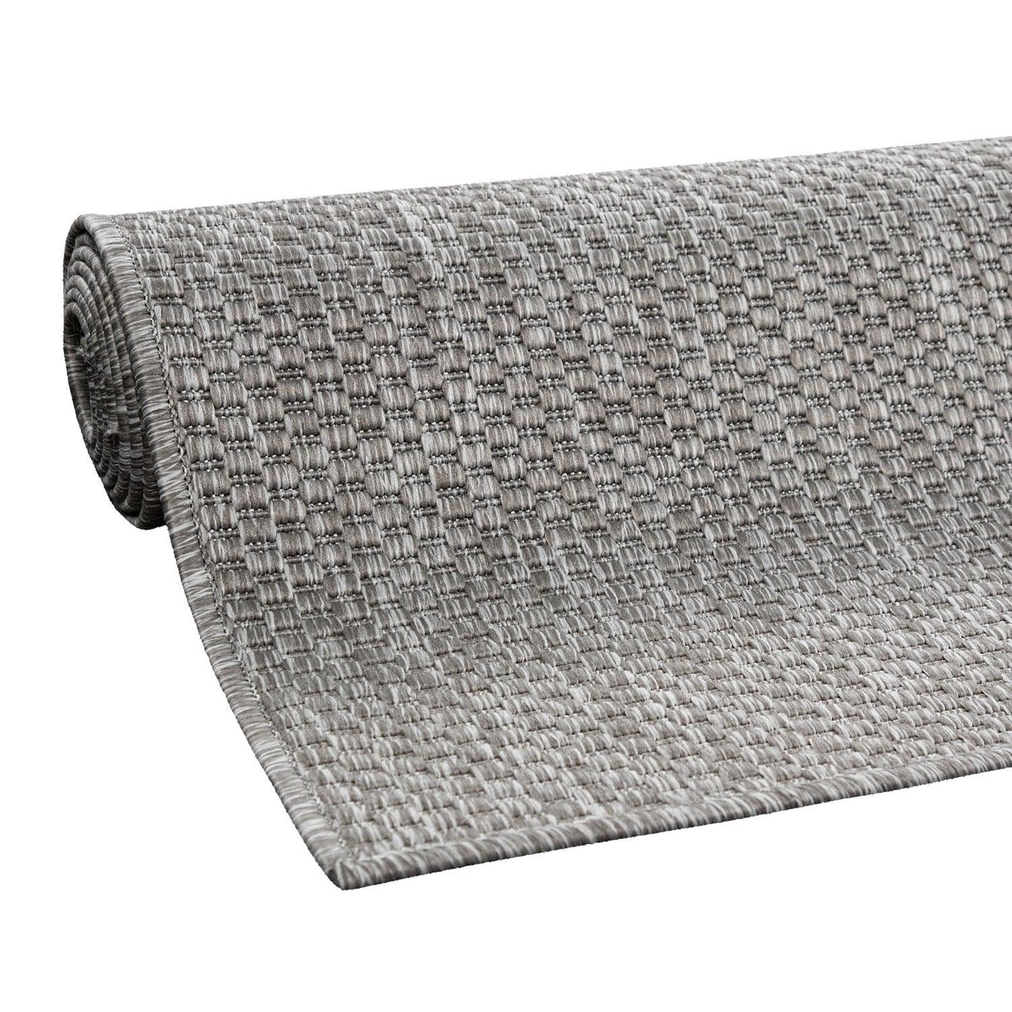 Solid Outdoor Rug for Patio or Balcony weatherproof in Mottled Grey - RugYourHome