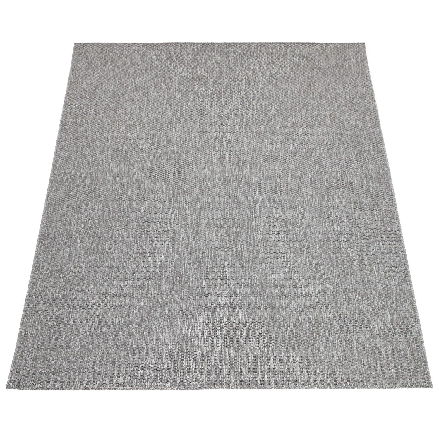 Solid Outdoor Rug for Patio or Balcony weatherproof in Mottled Grey - RugYourHome