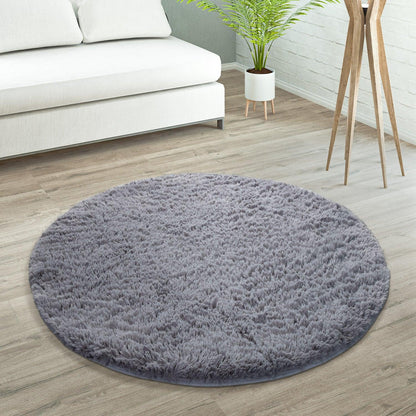 Solid Shag Rug Silky Soft & Fluffy In Grey - RugYourHome