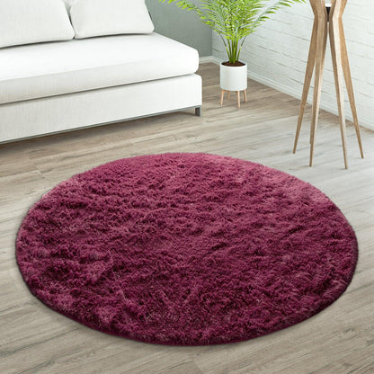 Solid Shag Rug Silky Soft & Fluffy In Purple - RugYourHome