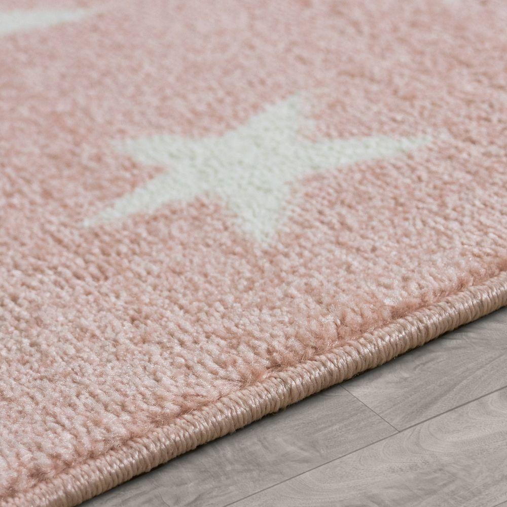 Small Star Rug Stars Rug Kids for Nursery in Pink White Pastel Colors – RugYourHome