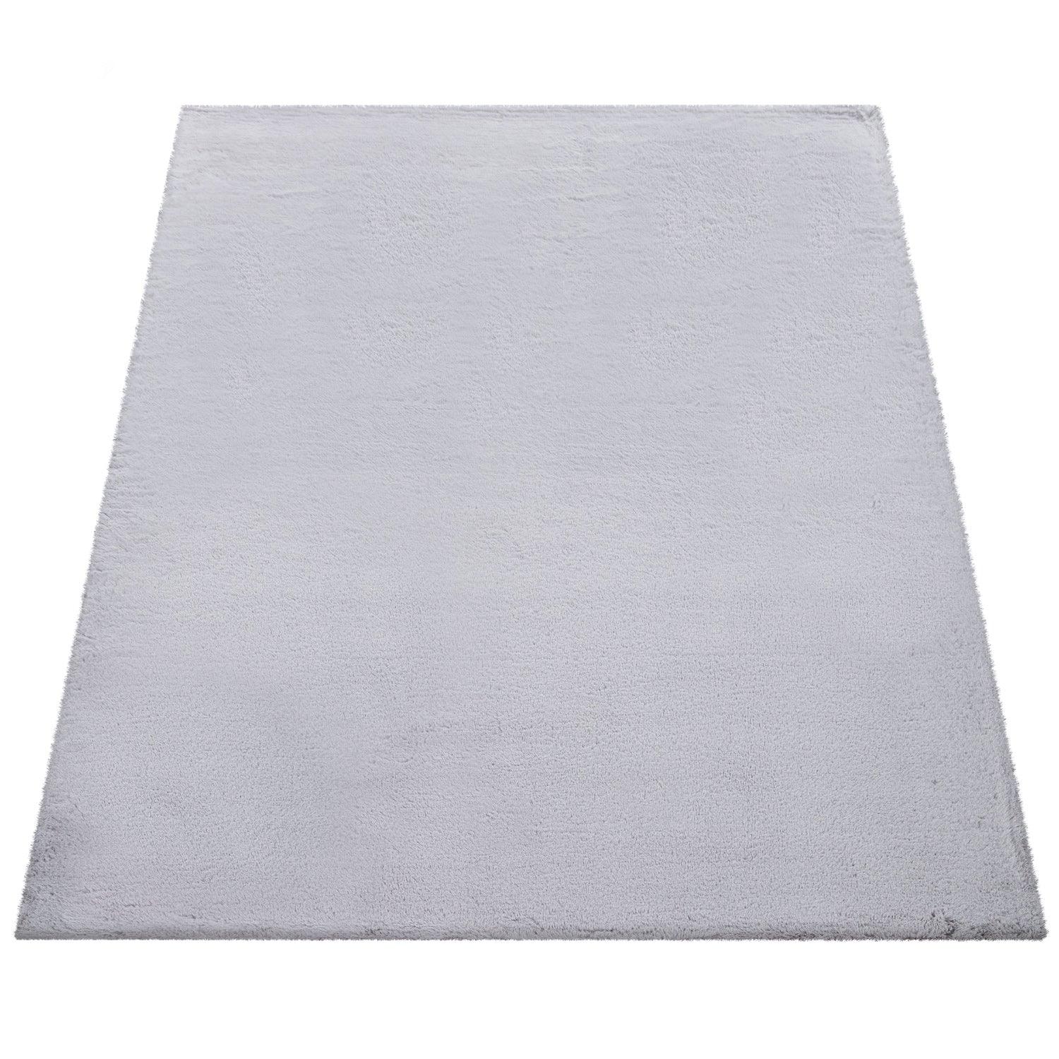 Super Soft Area Rug Fluffy High Pile Cosy Luxurious Touch in Solid Grey - RugYourHome