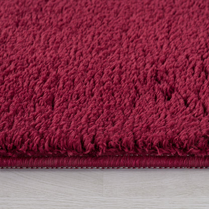 Soft Area Rug with Anti-Slip Backing Washable - Red