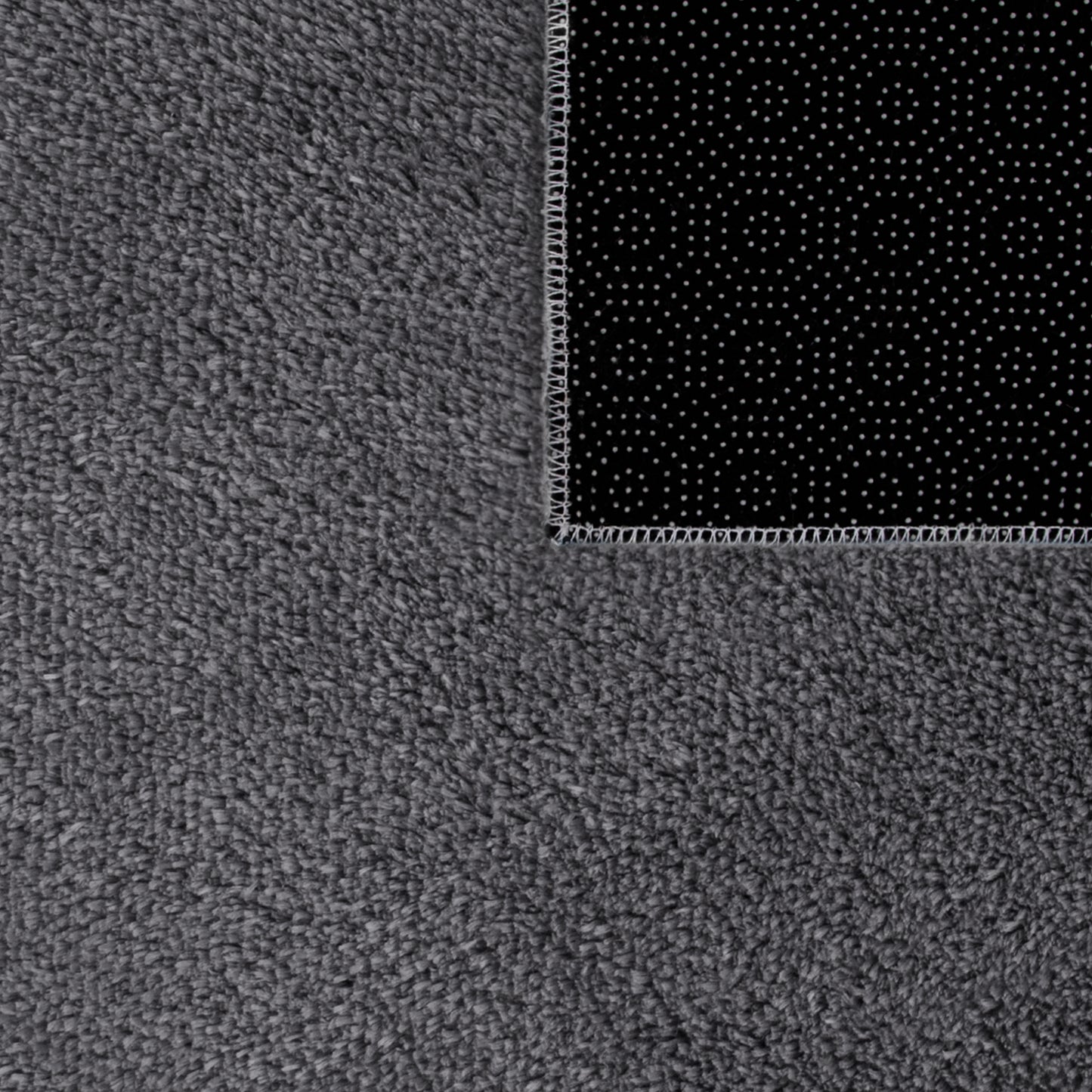 Soft Area Rug with Anti-Slip Backing Washable - Dark Gray