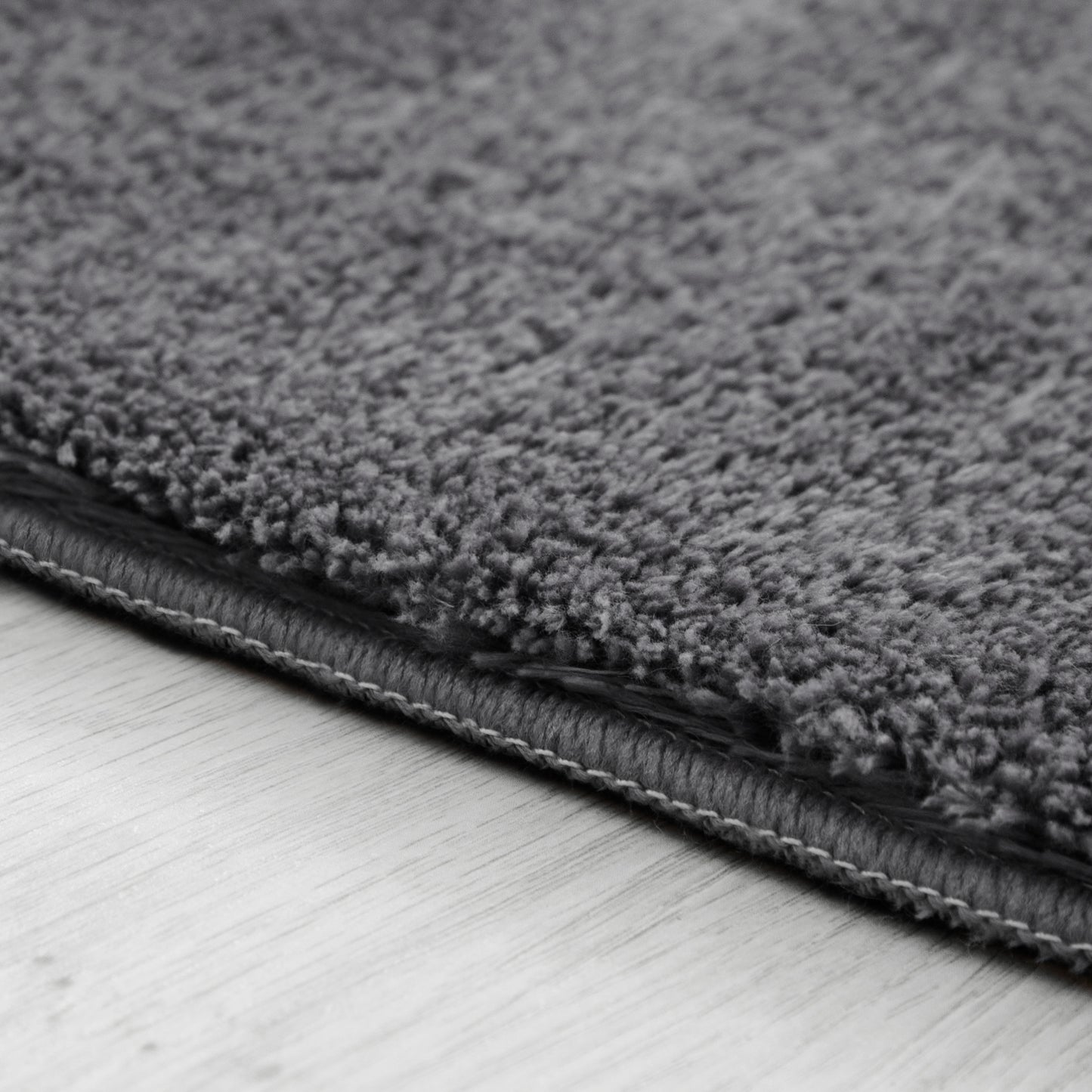 Soft Area Rug with Anti-Slip Backing Washable - Dark Gray