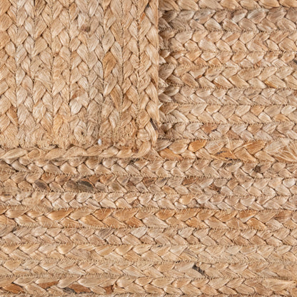 Jute Rug Kaia Hand-Woven with Natural Fibers in Wooden Brown