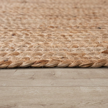 Jute Rug Kaia Hand-Woven with Natural Fibers in Wooden Brown